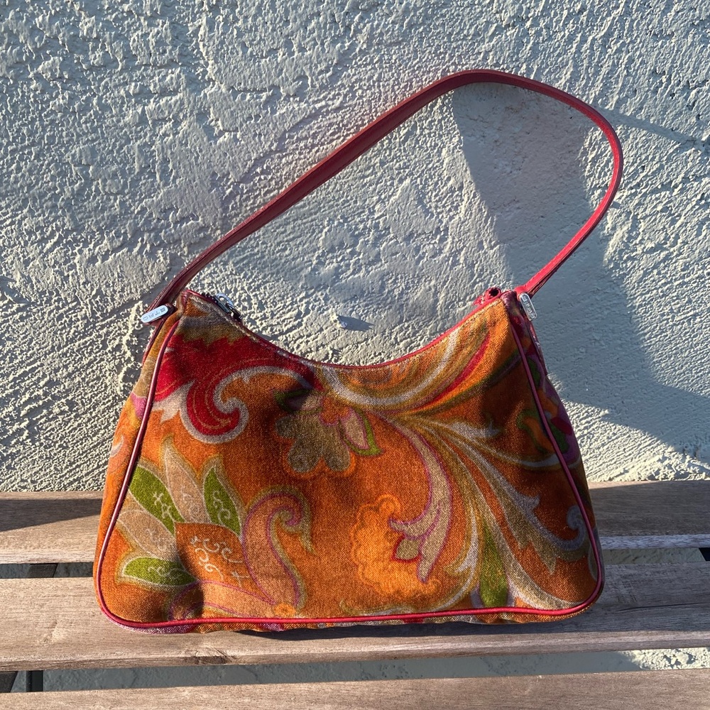 SOLD - RARE velvet ETRO shoulder bag - please check description